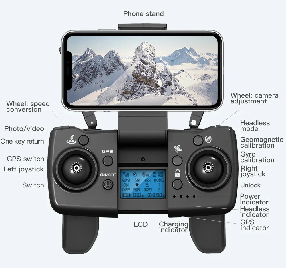 Drone L900 Pro 4K – Professional 5G GPS HD Dual Camera Photography, Brushless Foldable Quadcopter, 1.2KM Distance RC Drone Toys