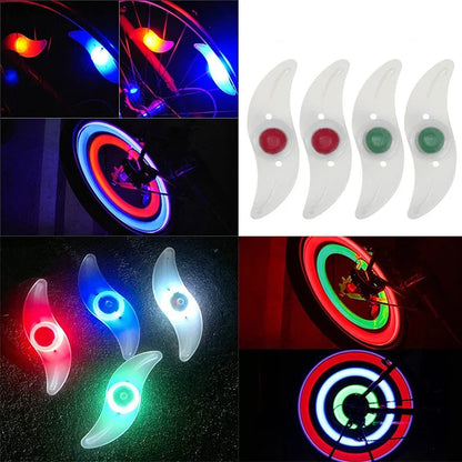 3 Lighting Modes LED Neon Bicycle Wheel Spoke Light – Waterproof Color Bike Safety Warning Light, Cycling Accessories