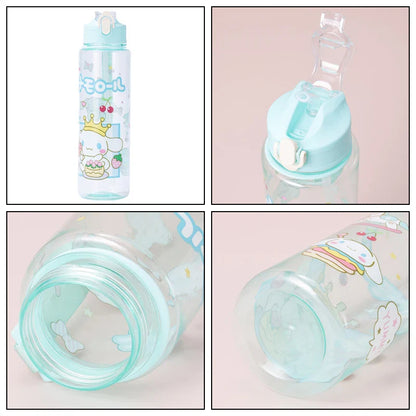 800ML Hello Kitty Water Cup — Kawaii Kuromi, Melody & Cinnamoroll Pop-Up Outdoor Bottle, Large Capacity, Perfect Kid Gift