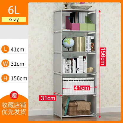Modern Wall-Mounted Bookshelf with Gold Bookends – Decorative Bookcase for Living Room, Library & Home Office