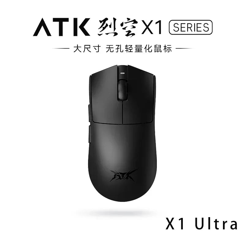 NEW ATK X1 Ultimate Wireless Gaming Mouse — PAW3950 Ultra, 8K Polling Rate, 2.4G, 0.3ms, 500mAh, 750IPS, 42,000 DPI for PC & Laptop