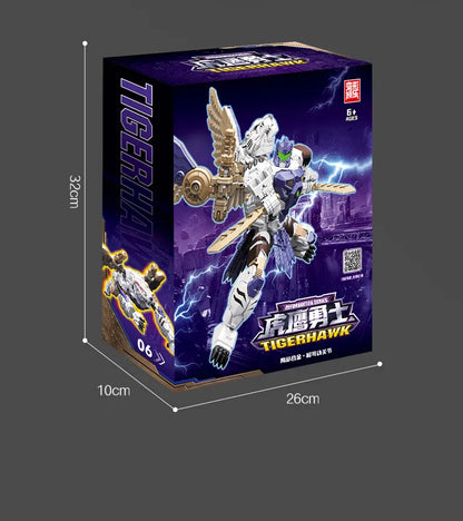 Lijiang Tigerhawk 25.5CM Transformable Action Figure – BW Two Forms Collectible Toy