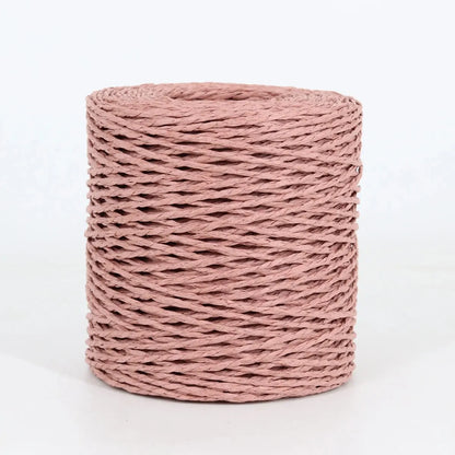 Raffia Straw Yarn - 100g Handmade Crochet Material for Summer Hats, Bags & DIY Handcraft Projects