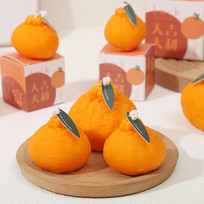 Internet Celebrity Ugly Orange Aromatherapy Candle – Soy Wax Creative Gift, Shooting Props & Scene Decoration Ornament