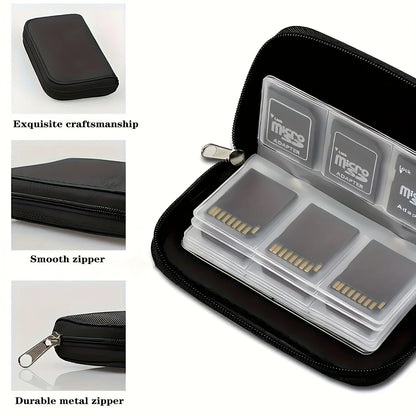 Memory Card Storage Bag – 22-Slot Wallet for CF, SD, Micro SD, SDHC, MS & DS Cards, Game Accessories Case