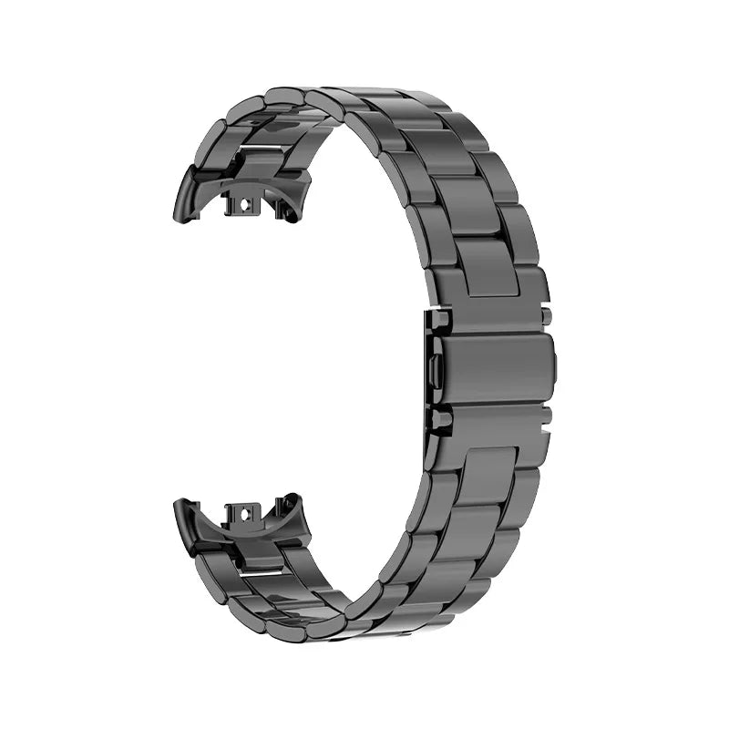 Metal Watch Strap for Xiaomi Mi Band 9/8 — Stainless Steel Smart Band Wristband with Folding Clasp