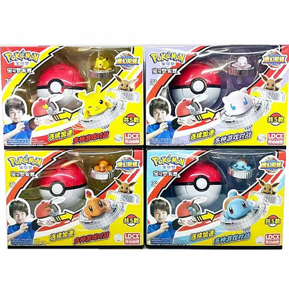 Pokémon Toy Belt Set — Poké Ball Battle Belt with Pikachu, Eevee, Charmander & Bulbasaur for Kids Gift