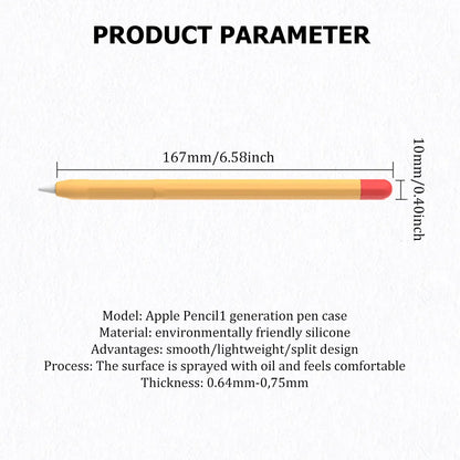 Protective Silicone Cover Case for Apple Pencil 1st and 2nd Generation - Anti-Lost, Scratch Resistant Stylus Case for iPad