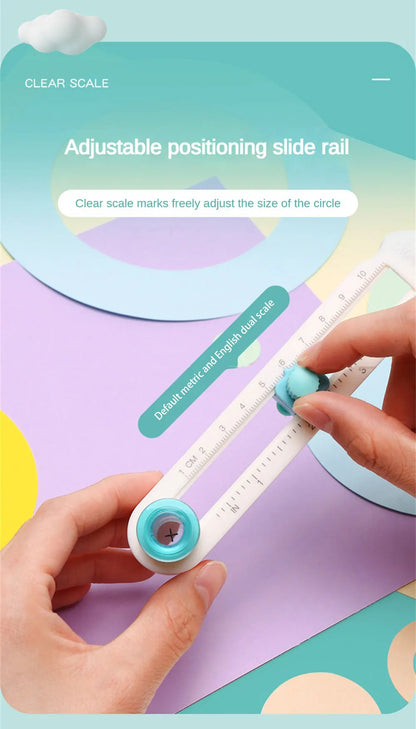 360° Adjustable Round Cutting Knife – DIY Compass Circle Cutter for Scrapbooking & Paper Crafts