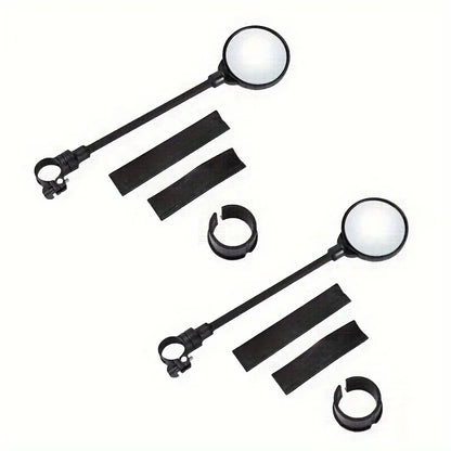 360° Rotatable Bicycle Rearview Handlebar Mirrors – Adjustable Bendable Hose for Mountain Bikes & Motorcycles