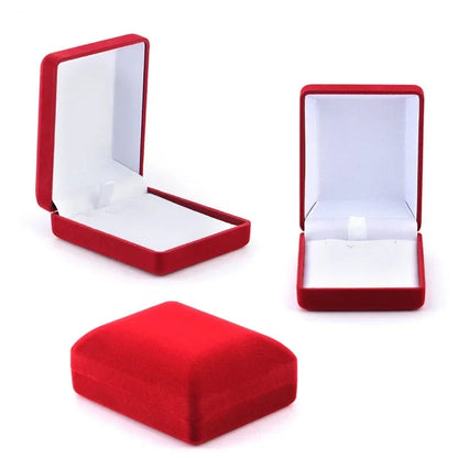 Velvet Necklace & Pendant Box — Jewelry Organizer and Gift Storage Container for Trinkets