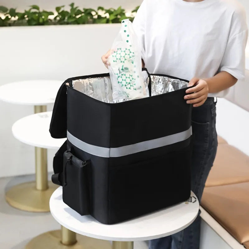 35L Extra Large Thermal Food Cooler Bag — Insulated Backpack for Food Delivery, Fresh-Keeping & Refrigerator Transport