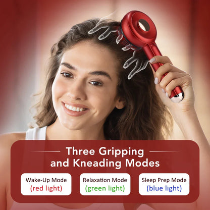 Electric Scalp Massage Comb – Red Light Therapy Hair Growth Brush with Vibration, Anti-Hair Loss & Oil Applicator
