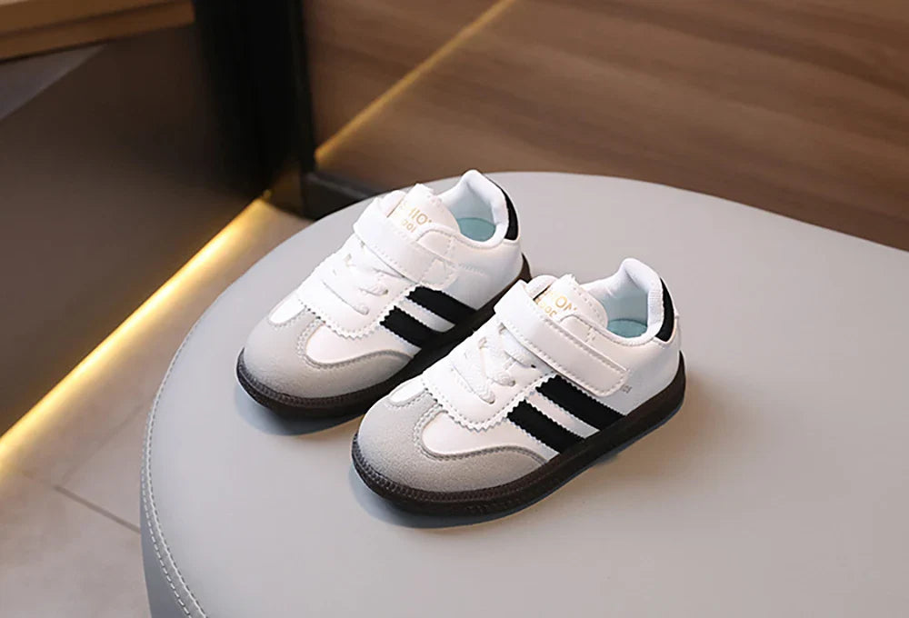 Children’s Fashion Sport Shoes – PU Leather Ergonomic Soft-Soled Sneakers for Boys and Girls