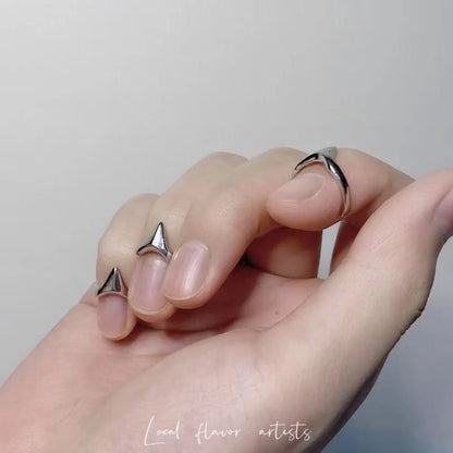 3PCS Y2K Metal Finger Rings — Punk Gothic Hip Hop Geometric Joint Rings for Men & Women