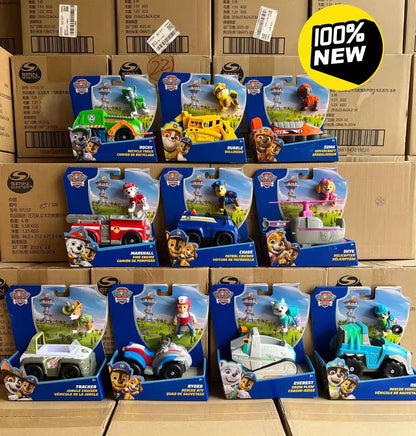 Paw Patrol Dino Rescue Rex Ryder Everest Vehicle Set - Collectible Action Figures and Rescue Toy Gift for Kids