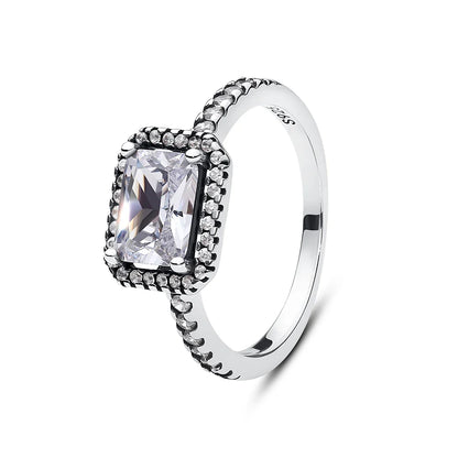 925 Sterling Silver Women’s Ring – Crown, Heart & Wishbone Design with Crystal, Rose Gold Engagement & Wedding Jewelry