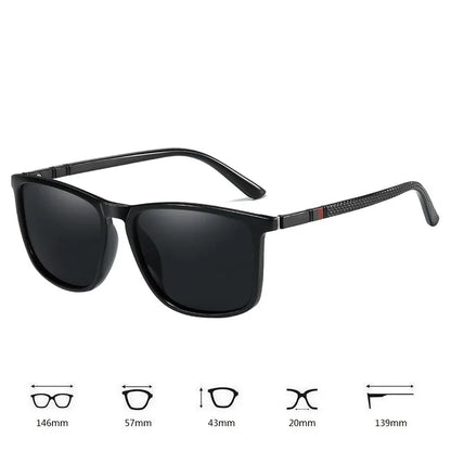 Luxury Square Vintage Polarized Sunglasses for Men & Women – UV400 Cycling, Driving, Fishing Eyewear
