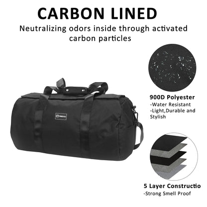 FIREDOG Smell-Proof Travel Duffle Bag – Large Capacity Organizer with Lock