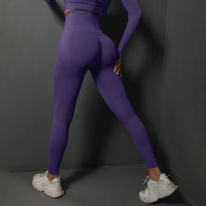 Women’s Seamless Gym Leggings – High-Waist Booty-Lifting Yoga & Fitness Pants, Sexy Sportswear