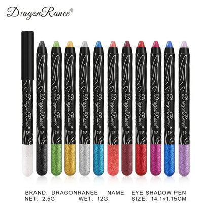 Shiny Pearlescent Highlighter Eyeshadow Pencil – Waterproof Glitter Eyeliner Gel Pen for Long-Lasting Makeup