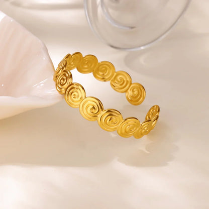 Punk Sunflower Fish Gold Stainless Steel Bracelet – Trendy Women’s Bangle Wedding Couple Jewelry