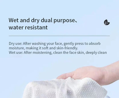 Extra Thick Disposable Facial Towels - Gentle & Absorbent Cotton Makeup Remover Wipes
