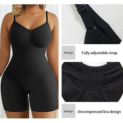 Seamless High Waist Body Shaper: Tummy Control Shapewear Bodysuit for Women - Stretchy Flat Belly Belt Design