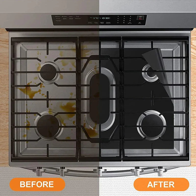 5-Hole Gas Stove Protector Pads – Reusable Non-Stick Anti-Oil Burner Covers for Stovetop Protection