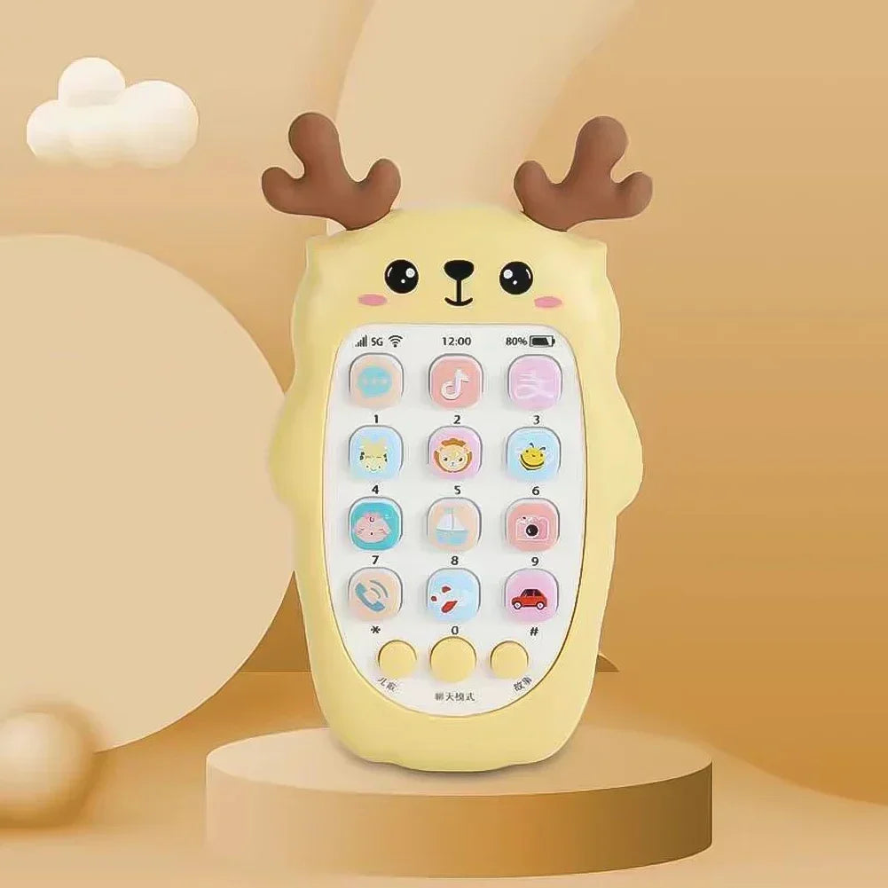 Baby Bilingual Telephone Teether Toy - Musical Voice Learning Phone for Infants
