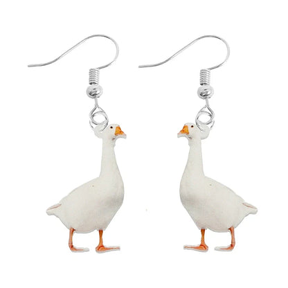 Cute Animal Acrylic Drop Earrings - Funny Custom Jewelry Gifts for Women & Girls with Rabbit, Parrot, Frog & Butterfly Designs