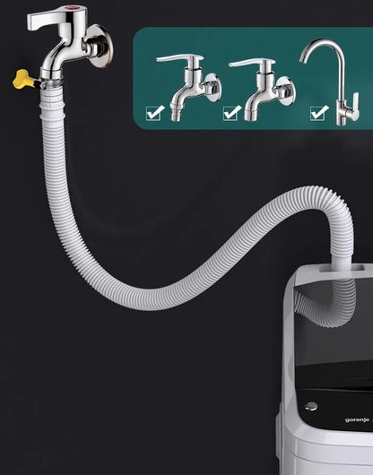 1–4M White Drain Hose Pipe — Extension Tube for Air Conditioner, Washing Machine & Kitchen Faucet