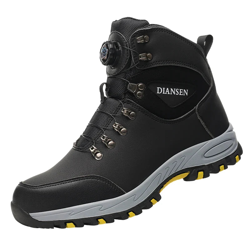 Rotating Button Safety Shoes for Men – Steel Toe, Indestructible, Puncture-Proof Work Sneakers & Protective Boots