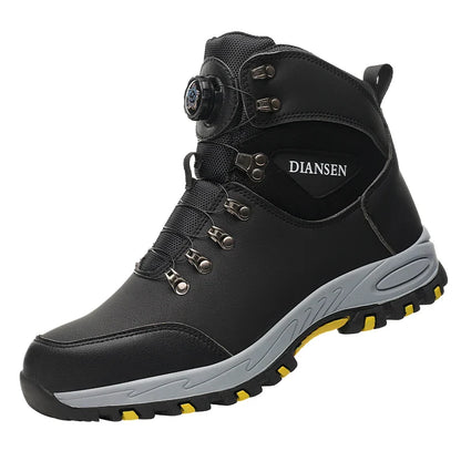 Rotating Button Safety Shoes for Men – Steel Toe, Indestructible, Puncture-Proof Work Sneakers & Protective Boots