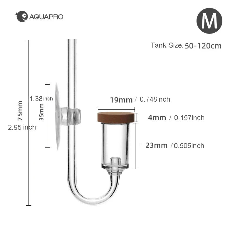 Aquarium CO2 Diffuser – Mini Bubble Counter for Fish Tank, Sprayer Equipment & Terrarium Marine Tools Accessory
