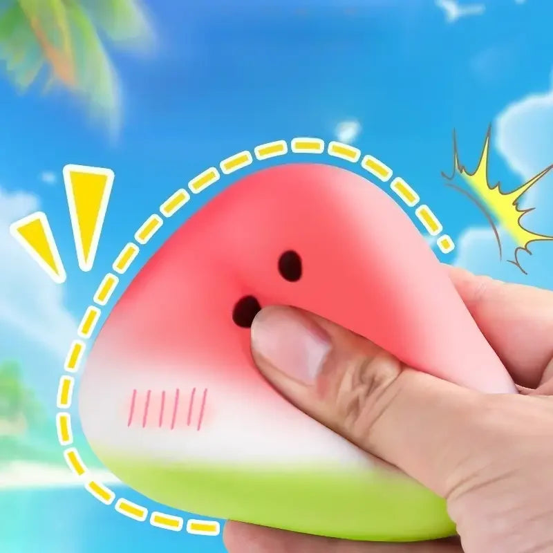 Anti-Stress Squishy Watermelon Toy – Soft Ice Skin Slow Rebound Squeeze Decompression Stress Relief Fidget Toy for Relaxation