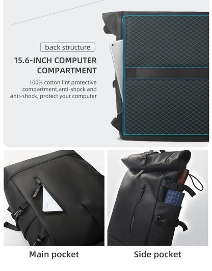 HK Expandable Travel Backpack for Men – Large Capacity Waterproof 15.6” Laptop Bag, Hiking Rucksack & Cycling Daypack with USB Port