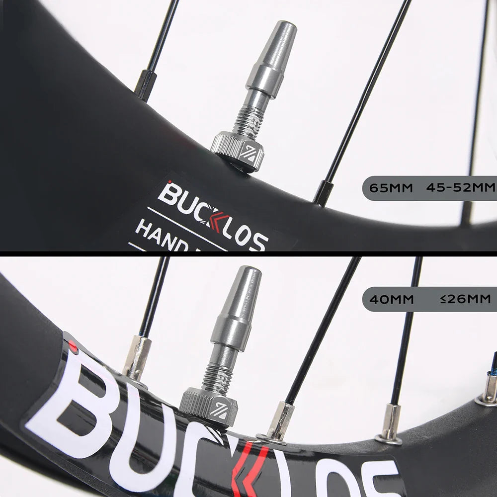 BUCKLOS Presta Tubeless Valve Stem 40/44/55/60mm — High-Quality Bike Tire Nipple for Road & MTB