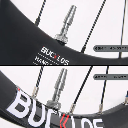 BUCKLOS Presta Tubeless Valve Stem 40/44/55/60mm — High-Quality Bike Tire Nipple for Road & MTB