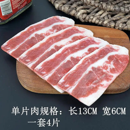 Realistic Faux Meat Models - 5-Piece Beef, Pork & Lamb Steak Display Set for Restaurant Decor