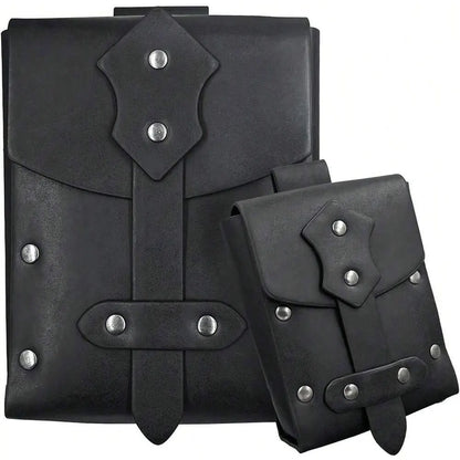 Medieval Belt & Pouch Accessory Set – Renaissance Viking Waist Bag, Wide Vintage Belt for Halloween, 1/2/3pcs
