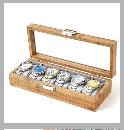 WellZone 2024 Bamboo Watch Box — Eco-Friendly Chinese Style Fashionable Watch Storage Case