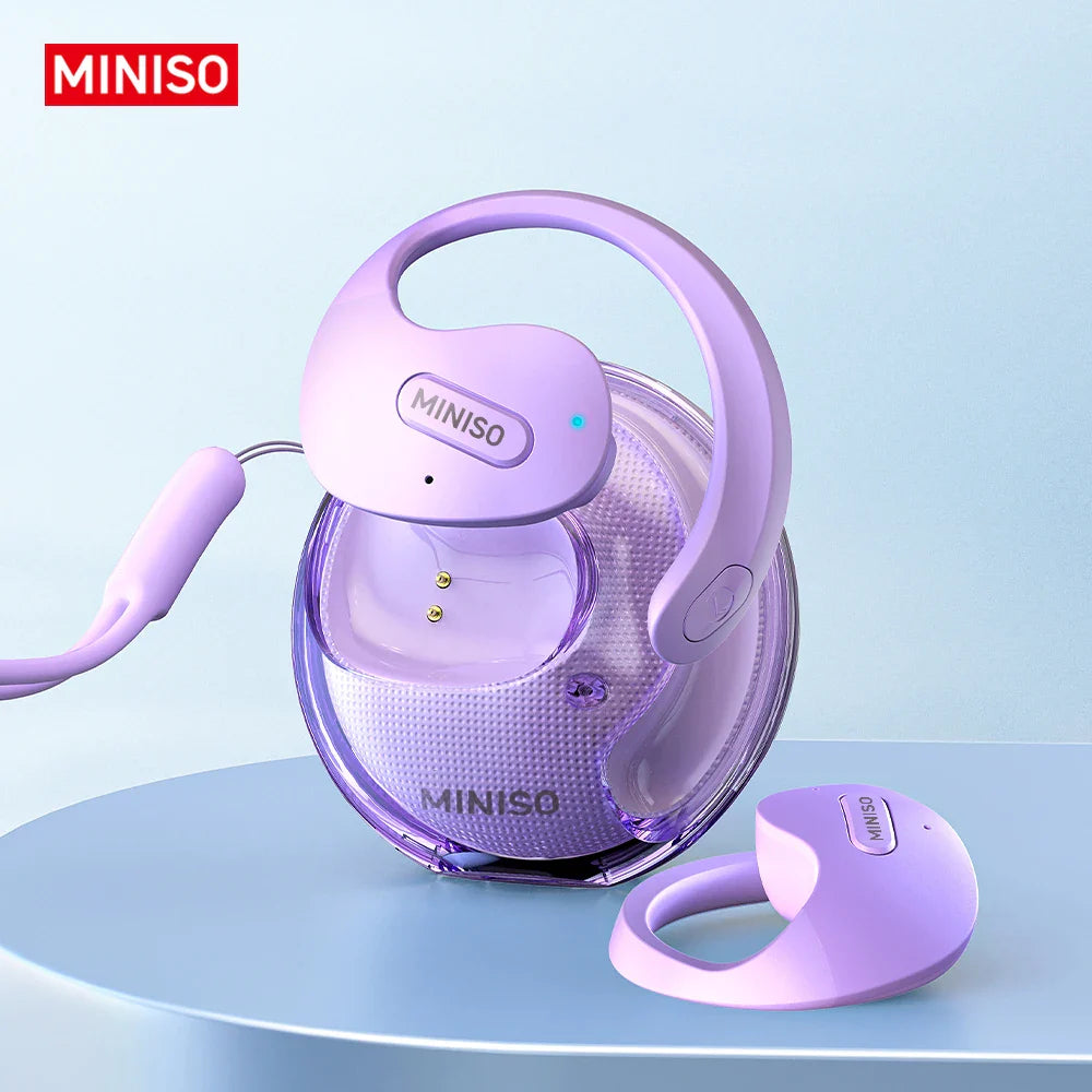 MINISO X15Pro Translator Bluetooth Earphones — Wireless Headset for Travel & Office, 5.4 AI Translation, ASMR App Compatible