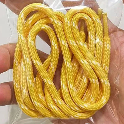 4PCS Vintage DE Leather Shoelaces Set – Round & Flat DIY Sports Casual Shoe Laces Combination