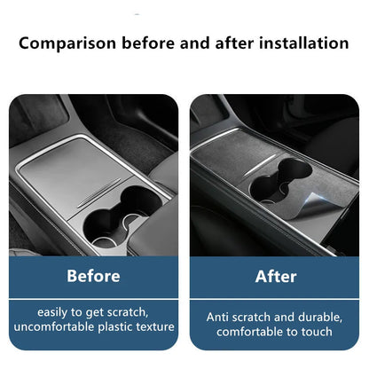 Car Protective Film Sticker for Tesla Model 3/Y – Anti-Scratch Central Control Panel Sticker Interior Auto Styling Decor