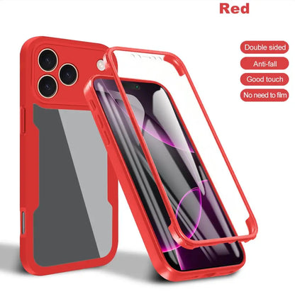 Clear 360° Full Wrap iPhone Case - Camera Lens & Screen Protection Cover for iPhone 17 Air, 17e, 16e, 16, 15, 14, 13, 12, 11, X, XR & 8/7 Plus