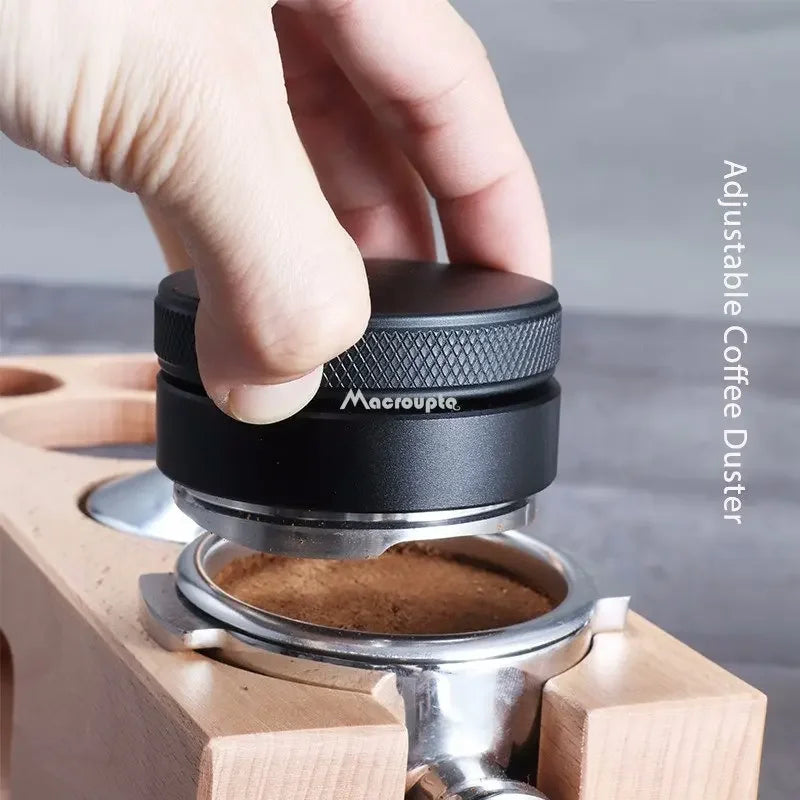 Coffee Distributor Espresso Leveler — Adjustable Palm Tamper with 3 Angled Slopes for 51/53/58mm Portafilters