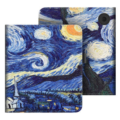 KOBO Libra 7" Leather Case – Hand Strap, Stand & Card Slot Cover for Libra Colour, Libra 2, Libra H2O (N428/N418/N873)