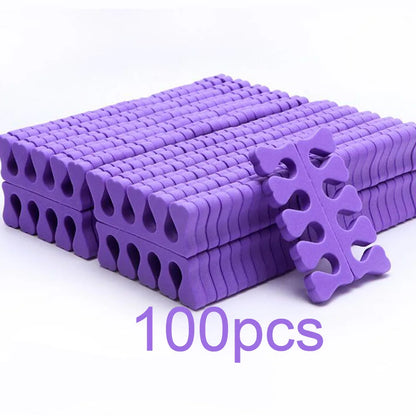 50 Pairs Soft Toe Separators – Flexible Heart Shape Nail Art & Pedicure Tools for Manicure Practice & Foot Care Support