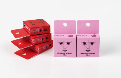 10m Pre-Inked Mapping String for Eyebrows – Microblading & PMU Marker Thread in Box for Tattoo Brow Mapping